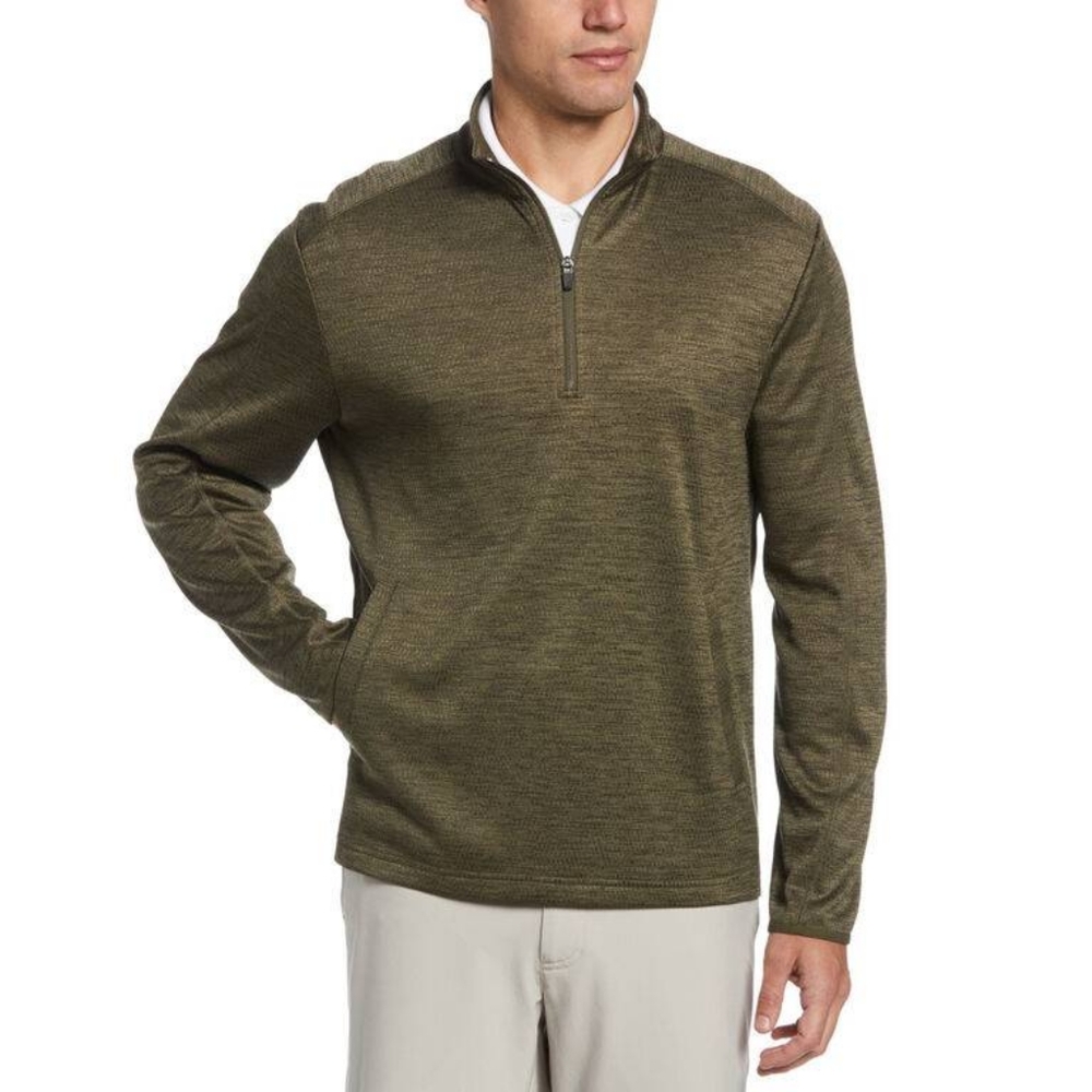 PGA TOUR Men Geo Fleece Quarter-Zip Polo Shirt
